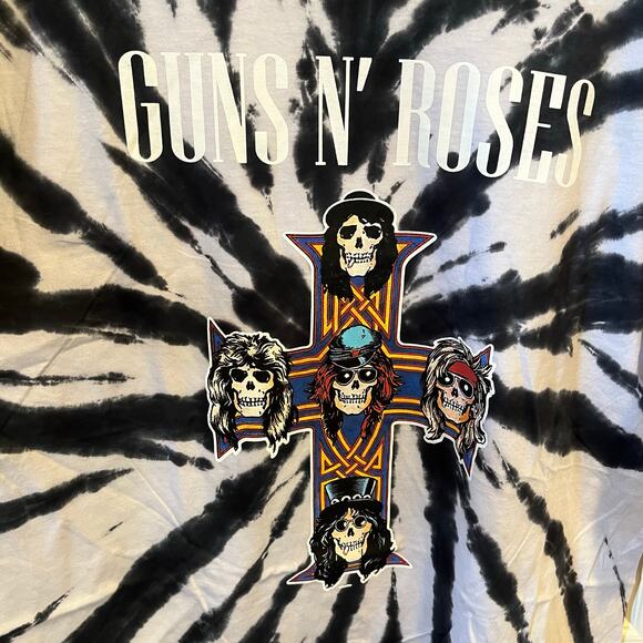 Guns N' Roses Appetite for Destruction Graphic Tie Dye Tee Gray White XL - Picture 5 of 6